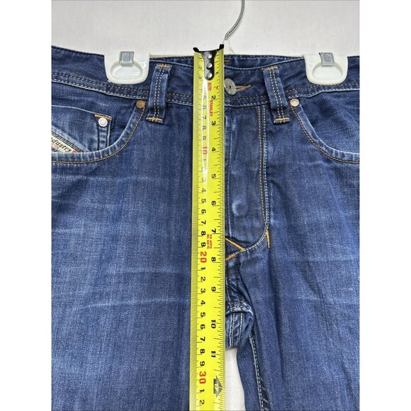 Diesel Jeans Larkee Straight Button Fly Blue Men's 29 X 32 Dark Wash Denim - Picture 4 of 16